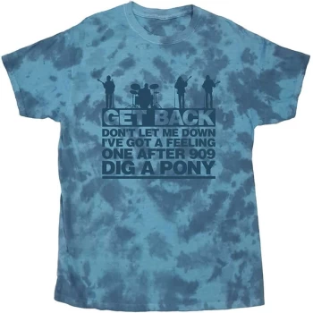 Image of The Beatles - Let it Be Songs Unisex Large T-Shirt - Blue