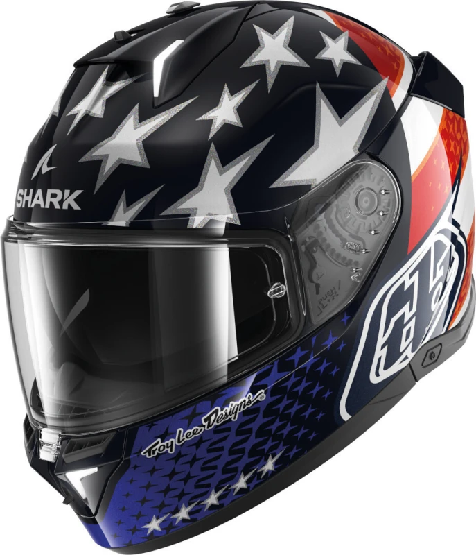 Image of Shark Skwal i3 US Flag Helmet, black-white-red-blue, Size L for Men