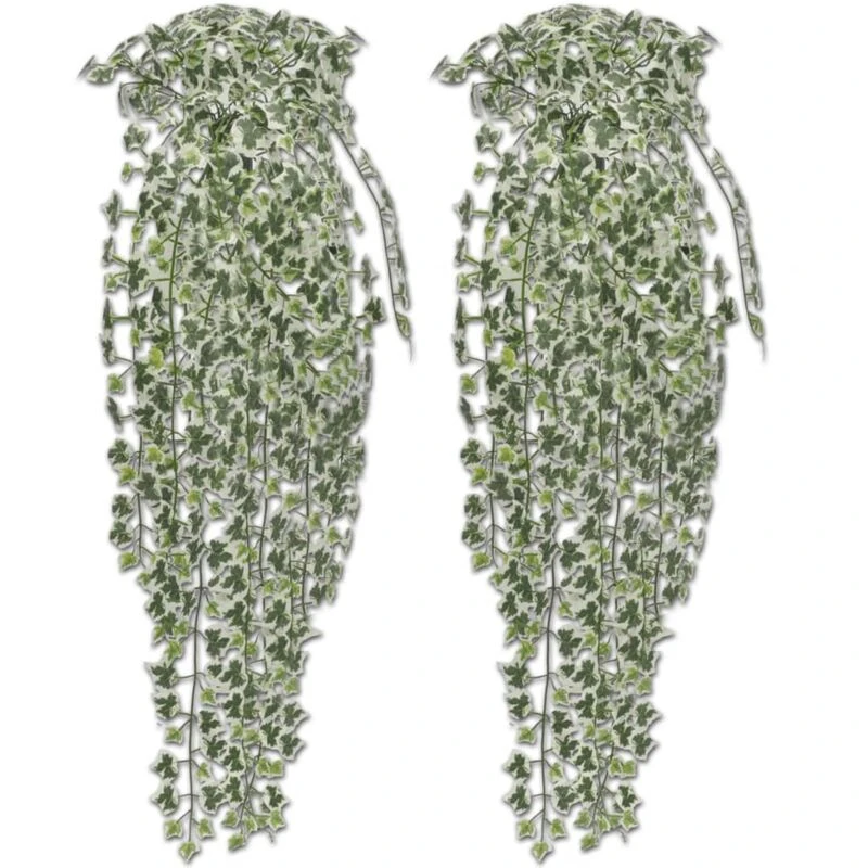 Image of 2 pcs Variegated Artificial Ivy Bush 90 cm