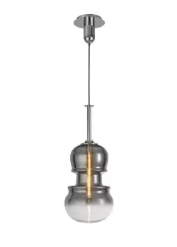 Image of Sonata Ceiling Pendant 29cm Round, 1 x E27, Polished Chrome, Graphite