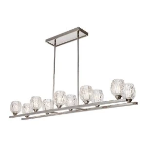 Image of 10 Light Ceiling Island Chandelier Pendant Bar Light Polished Nickel, G9