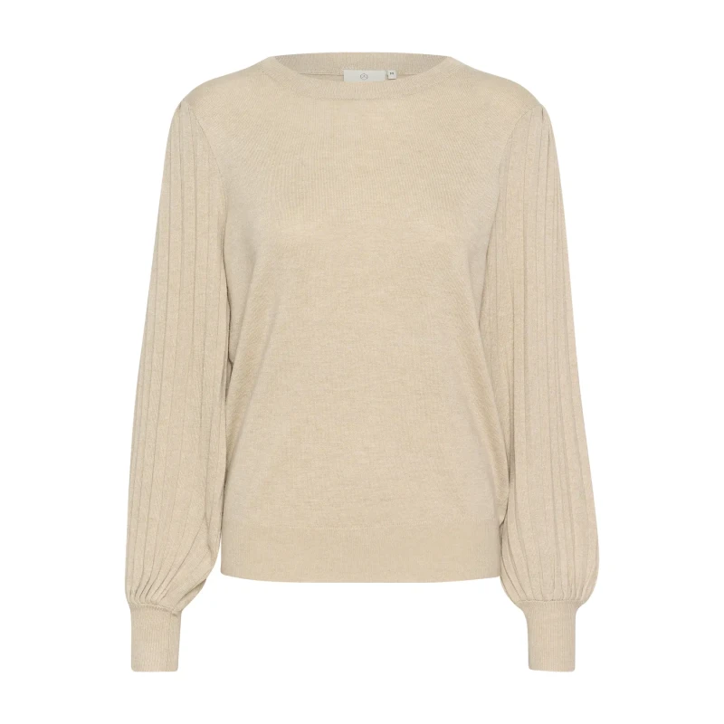 Image of Kaffe Womens knitted sweater KAFFE Lone Beige Female 2XL