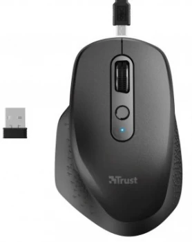 image of Trust 23812 Ozaa Rechargeable Wireless Mouse - Black