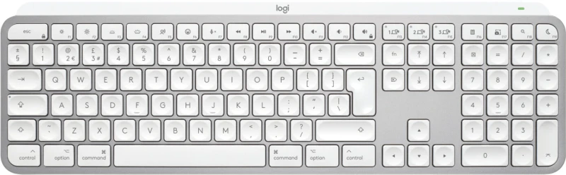 Image of Logitech MX Keys S for Mac Wireless Keyboard - Pale Grey, Silver/Grey 5099206114586