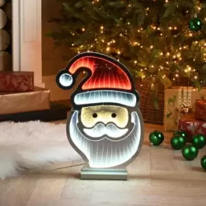 image of Festive 40cm Santa Face Infinity Light