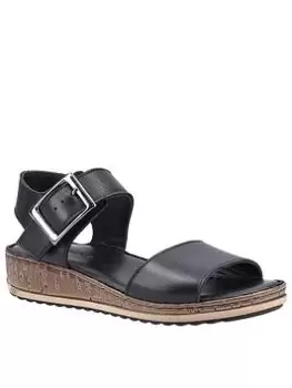 image of Hush Puppies Ellie Wedge Sandal - Black, Size 4, Women