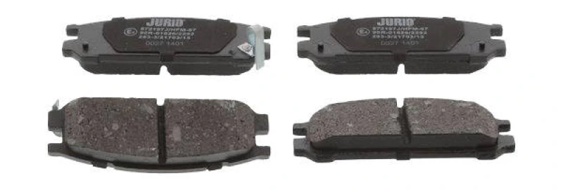 Image of JURID 572197J Brake pad set with acoustic wear warning, without accessories Brake Pad Set,disc brake (402)