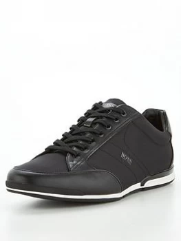 Image of Hugo Boss Saturn Low Profile Nylon Trainers Black Size 10 Men