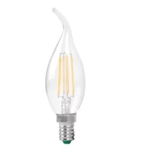 image of Lyveco SES Clear LED 4 Filament 470 Lumens Candle Wick 2700K 4 Watt