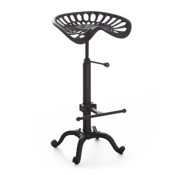 Image of HOMCOM Vintage Industrial Metal Tractor Seat Bar Stool, Adjustable Cast Iron AOSOM UK