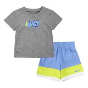 image of Nike Colour Block Shorts Set Baby Boys - Blue