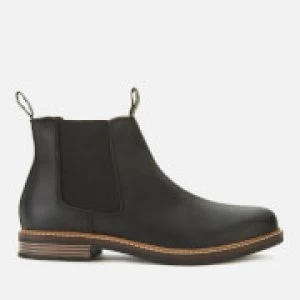 Image of Barbour Mens Farsley Leather Chelsea Boots - Black - UK 8