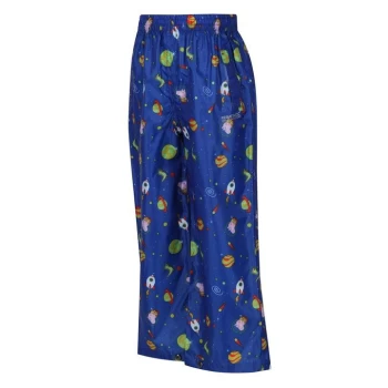 Image of Regatta Peppa Pig Waterproof Pack-It Overtrousers - Surf Spray