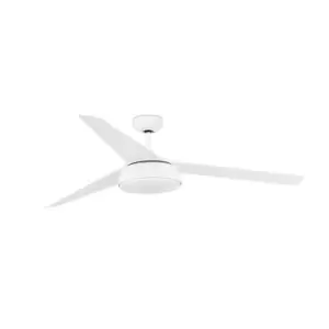 image of Vulcano LED White Ceiling Fan with DC Motor Smart - Remote Included, 3000K