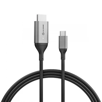 image of ALOGIC 2m Ultra USB-C (Male) to HDMI (Male) Cable - 4K @60Hz - Space Grey for MacBook Pro 2019/2018/2017, MacBook Air/iPad...