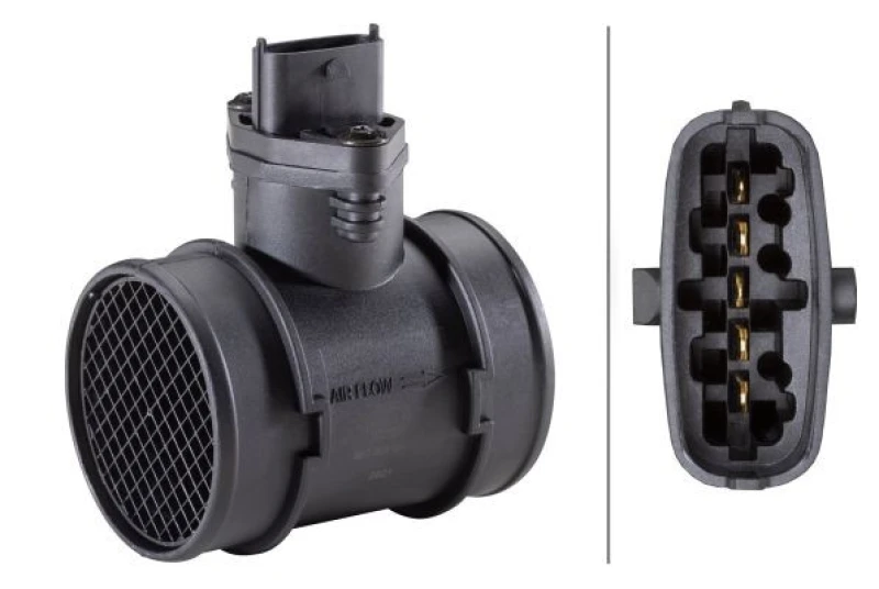 Image of HELLA Mass air flow sensor HELLA 8ET 358 095-941