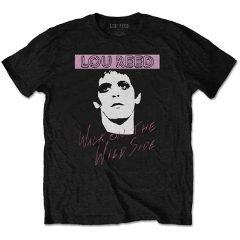 Image of Lou Reed - Walk On The Wild Side Unisex Large T-Shirt - Black
