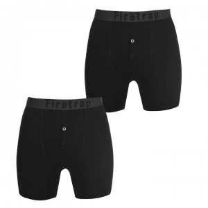 image of Firetrap 2 Pack Boxers Mens - Black