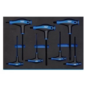 Image of Draper 'T' Handle Ball End Hexagon Key Set In 3/4 Drawer Eva Insert Tray (7 Piece)