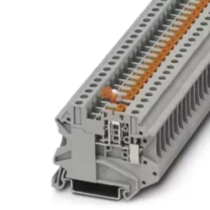 Phoenix Contact Ut 4-Mt-P/p Terminal Block, Din Rail, 2Pos, 10Awg