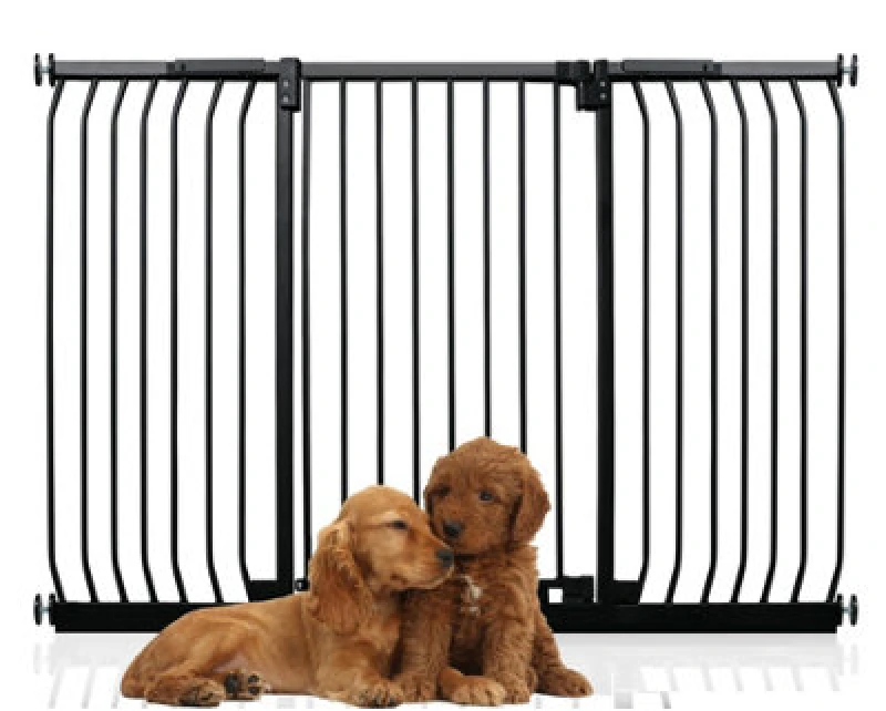 Image of Bettacare Extra Tall Elite Dog Gate, 152Cm - 161Cm, Matt Black, Extra Tall 96.8Cm In Height, Pressure Fit Pet Gate