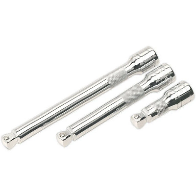 Image of Loops 3 Piece Wobble / Rigid Extension Bar Set - 1/2" Sq Drive - Deep Knurling Multi
