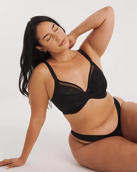 Image of Elomi Kendra Plunge Wired Bra Black Female 38GG HQ48224