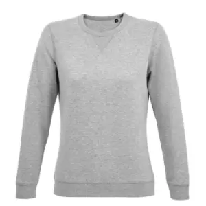 image of SOLS Womens/Ladies Sully Marl Sweatshirt (S) (Grey)