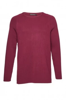 image of Mens French Connection Lakra Knit Crew Neck Jumper Red