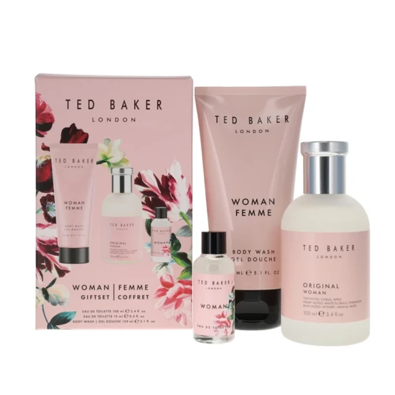 Image of Ted Baker Original Woman Gift Set 100ml Eau De Toilette, 15ml Eau de Toilette & 150ml Body Wash