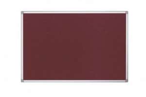 image of Bi-Office Maya Burgundy Felt Ntcbrd Alu Frame 240x120cm