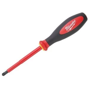 Image of Milwaukee Hand Tools VDE Slotted/Pozidriv Screwdriver SL/PZ1 x 80mm