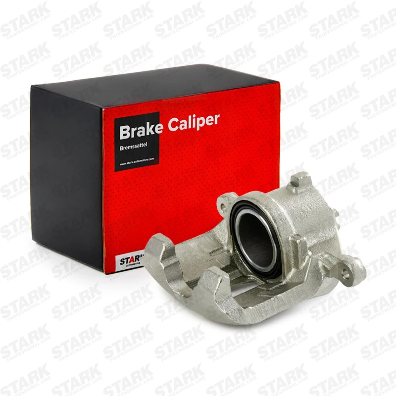 Image of STARK SKBC-0460380 Brake caliper Front Axle, without holder Grey Cast Iron, Cast Iron Brake Caliper (78)