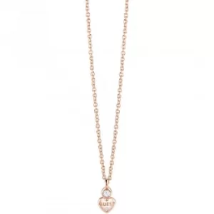 Image of Ladies Guess Guessy Rose Gold Necklace