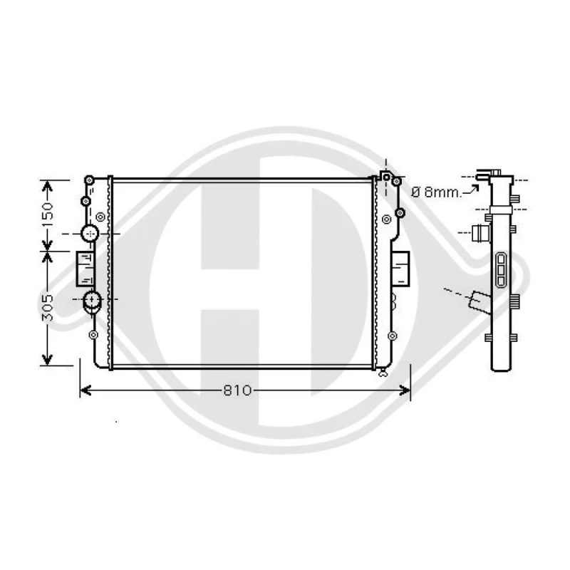 Image of Engine radiator DIEDERICHS DCM2301