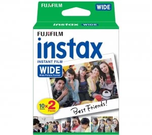 Image of Fujifilm P10GM13220A Instax Wide Film Twin Pack White