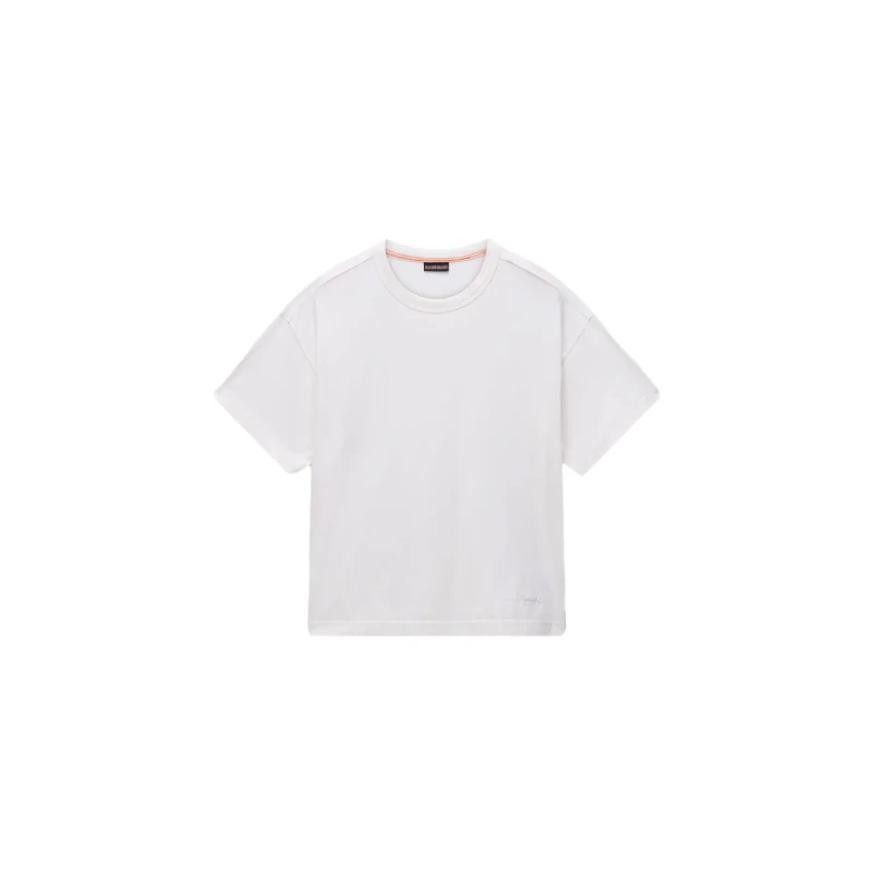 Image of Womens T-Shirt Napapijri Mirroir Blanc Female 2XS