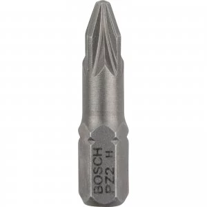 image of Bosch Extra Hard Pozi Screwdriver Bit PZ2 25mm Pack of 3