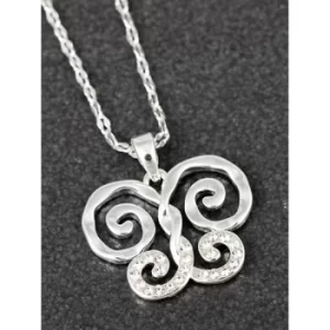 Image of Artisan Butterfly Silver Plated Necklace