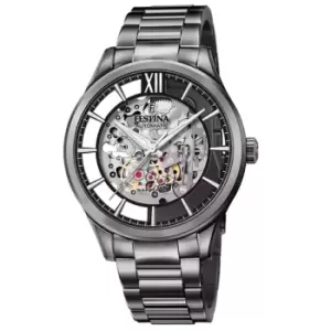 Image of Festina F20632-1 Mens Gunmetal Dial With Steel Bracelet Wristwatch