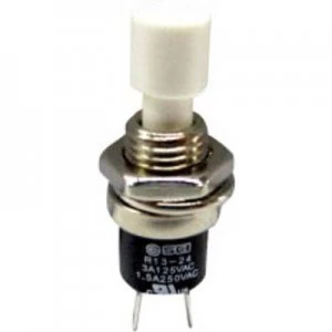 image of SCI R13 24B1 02 WT Pushbutton 250 V AC 1.5 A 1 x OnOff momentary