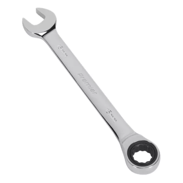 image of Genuine SEALEY RCW15 Ratchet Combination Spanner 15mm