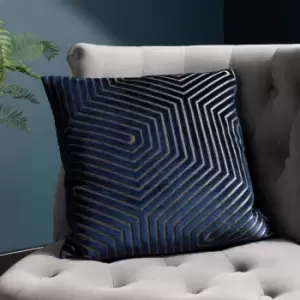 Image of Evoke Velvet Cushion Navy