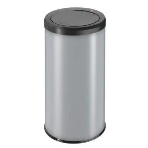 image of Hailo Big Bin Touch 45 Steel Coated Waste Bin 45 Litres Grey 0845 120