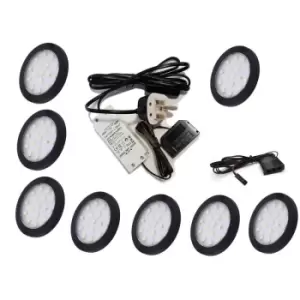 Image of Orbit Black 1.5W LED Light Kit Under Cabinet Shelf Cupboard Kit - Light Colour Natural - Lights 8
