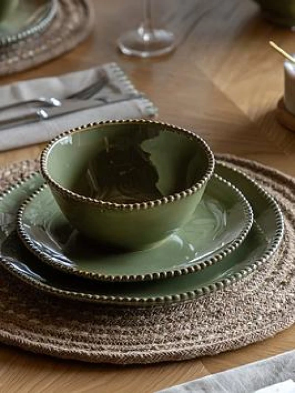 Image of SO'HOME Set of 4 Harville Beaded Bowls in Olive olive ONE SIZE