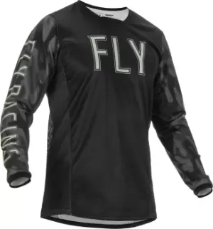 Image of FLY Racing Kinetic S.E. Tactic Jersey Black Grey Camo L