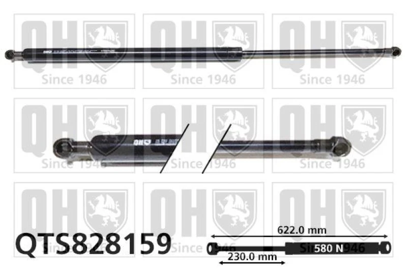 Image of QUINTON HAZELL Tailgate strut QUINTON HAZELL QTS828159