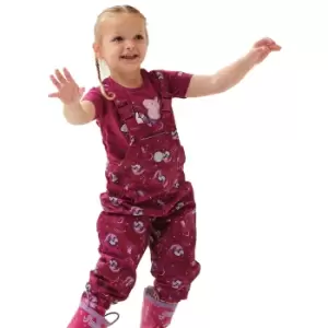 image of Regatta Girls Peppa Pig Waterproof Breathable Dungarees 24-36 Months