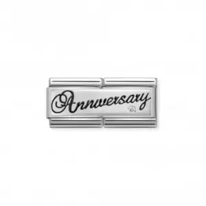 Image of Nomination Composable Double Classic Zirconia Anniversary Link 330730/03
